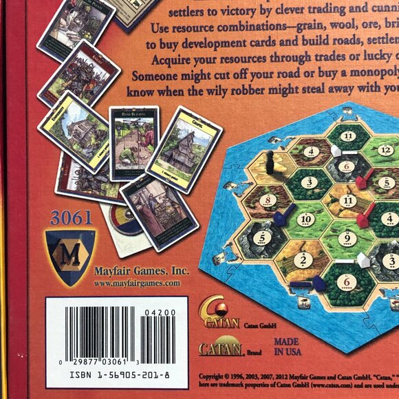 The Settlers of Catan Board Game 3061 Mayfair Games Klaus Teuber Complete - Picture 6 of 9